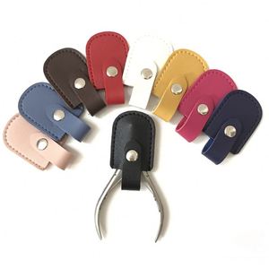 Étui de protection universel pour ciseaux à ongles en cuir PU, neuf couleurs au choix, étui portable pour coupe-ongles - Product Image 1