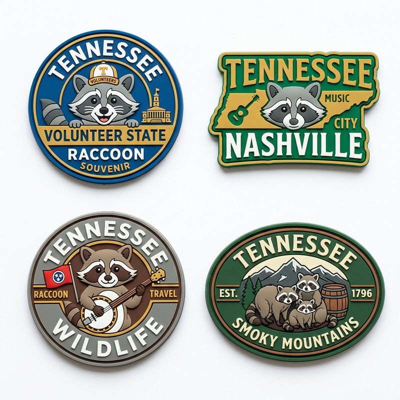 Wholesales Custom Tennessee Raccoon Mascot Magnetic