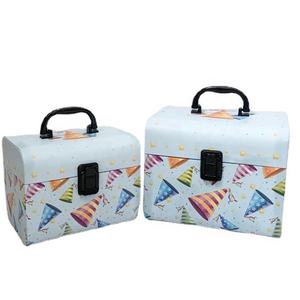 Toptan anneler günü mor mavi çocuk balon ambalaj kutusu iki set valiz çiçek kutusu el hediyeler ile - Product Image 2