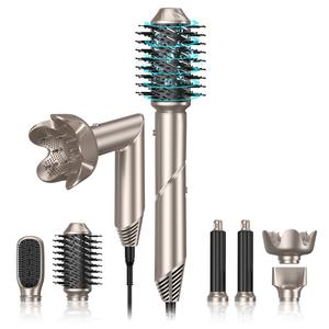 Secador de Pelo de Diseño Innovador 5 en 1, Profesional, Plegable, con Motor sin Escobillas, de Acero Inoxidable, de Alta Velocidad, con Cepillo Estilizador Rápido - Product Image 4