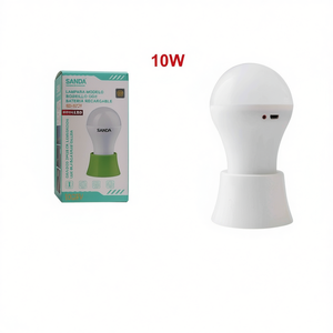 หลอดไฟฉุกเฉินซานด้า 10W หลอดไฟ LED ใช้แบตเตอรี่แบบชาร์จไฟได้พร้อมเซ็นเซอร์ตรวจจับความเคลื่อนไหว - Product Image 2