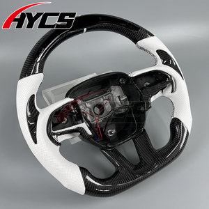 Accessoires intérieurs de voiture personnalisés Volant en fibre de carbone forgée pour Dodge Challenger Charger SRT HELLCAT 2015-2024 LED - Product Image 2