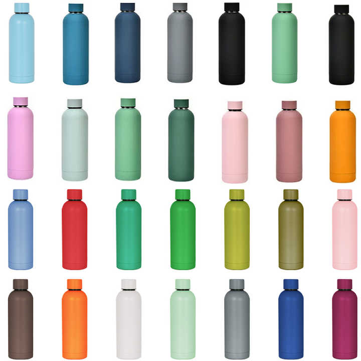 Rubber Paint Matte Double Wall Hot Water Thermos Flasks