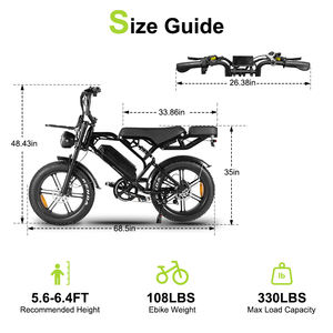 Bicicleta Eléctrica Todoterreno QMWHEEL V20 Pro con Llantas Anchas para Italia, Bicicleta Eléctrica para Ciclismo de Montaña para Adultos - Product Image 5