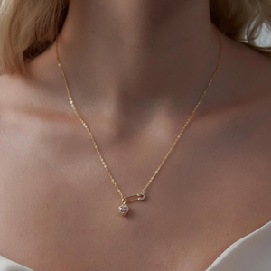 Kalung liontin desain trendi, Kalung liontin zirkon bentuk hati, rantai berlapis emas dan perak untuk hadiah wanita - Product Image 5
