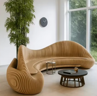 Banc paramétrique, mobilier paramétrique, design paramétrique, sièges en bois massif, chaise d'attente en chêne massif