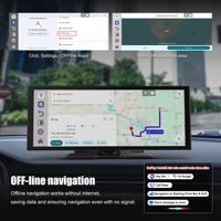 Navegador GPS Portátil para Auto 4G+32G/64G Android 15 con Carplay, Radio FM con Bluetooth Dual, Cámara de Reversa Compatible con AHD 1080P