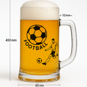 Verres à bière pinte transparents personnalisés tasse à bière avec poignée en verre solide pour une utilisation de <span class=keywords><strong>pub</strong></span> ou de bar à domicile - Product Image 3