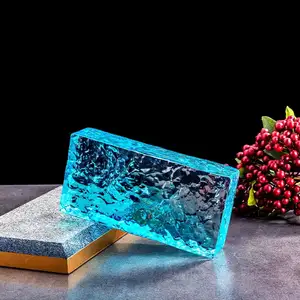 Colored Solid Glass Brick Decor Glass Brick Block Crystal Look Art Solid Glass For Outdoor