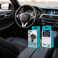 Lecteur MP3 de voiture KOUVOLSSEN C2 avec prise en charge du Bluetooth 5.0, compatible MP3/WMA/OGG/ASF, puissance 0W, charge rapide PD3.0 QC3.0
