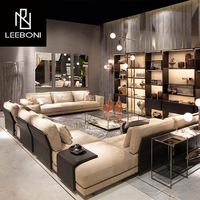 Canapé de Salon Moderne Luxe en Forme de L, Design de Luxe Personnalisé d'Usine, Vente Chaude