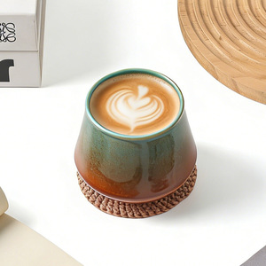 Tazza da Caffè in Ceramica di Lusso, Forma Trapezoidale, Cotta in Forno, Cambia Colore, Artigianale, Design Moderno e Minimalista - per Ufficio e Casa - Product Image 5