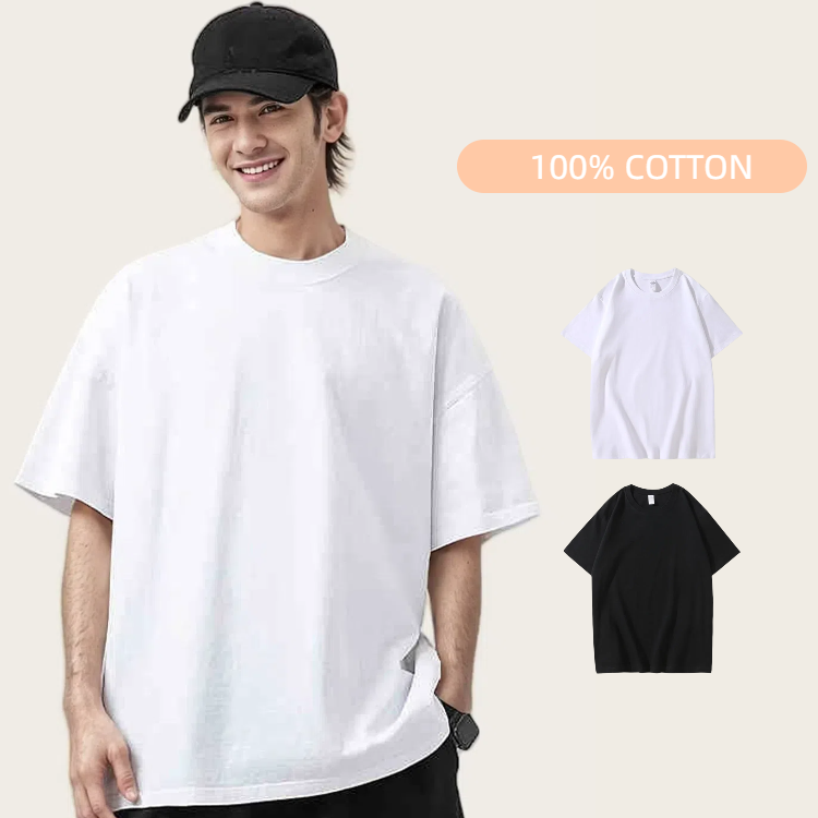 Ready To Ship Plain Heavyweight 260gsm T Shirt 100% Cotton Oversized T-shirt Manufacturer High Quality T Shirt Branded T Shirt