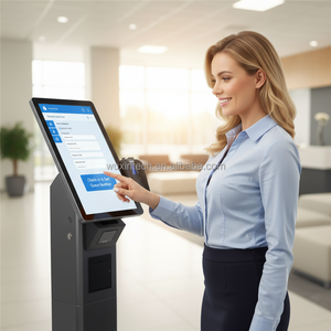 Terminal de point de vente intelligent en libre-<span class=keywords><strong>service</strong></span> pour le commerce de détail, PC tactile 21,5 pouces, moniteur LCD Full HD, kiosque industriel tout-en-un pour le secteur de la santé - Product Image 2