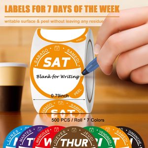 <b>Removable</b> Day Dot Food Label Stickers Dispenser <b>Box</b> Peel Tab For Restaurant Freezer Meal Prep Food Container Planner Supplies - Product Image 5