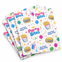 Papier d'emballage pour repas, hamburgers, frites, cônes, résistant à la graisse, écologique, avec logo personnalisé imprimé, revêtement PE, anti-graisse