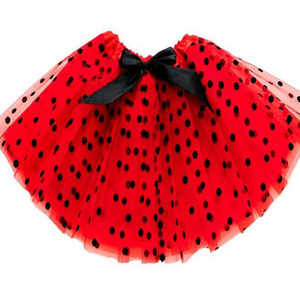 <span class=keywords><strong>Gonna</strong></span> tutu in <span class=keywords><strong>tulle</strong></span> per <span class=keywords><strong>bambina</strong></span> a pois neri gonfi di alta qualità con fiocco nero - Product Image 3