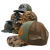 Sombrero de camionero de camuflaje de malla de verano de Europa y América, gorra de béisbol con estampado de piel de pitón y ala ligeramente curvada Richardson 112