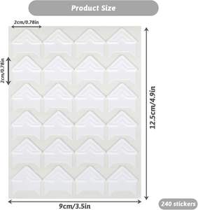 Coins <span class=keywords><strong>photo</strong></span> autocollants auto-adhésifs pour coins <span class=keywords><strong>photo</strong></span> coins de montage <span class=keywords><strong>photo</strong></span> auto-adhésifs sans acide pour album de bricolage - Product Image 3