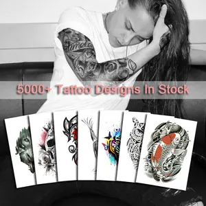 Half Full Arm Sleeve Temporary Tattoo Sticker for Body Art Halloween 4C Printing Tribal Charming Men Woman Bag Custom Customized