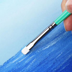 Haute qualité 8 pièces <span class=keywords><strong>artiste</strong></span> pinceau ensemble blanc Nylon cheveux acrylique huile brosse aquarelle <span class=keywords><strong>Gouache</strong></span> peinture Art matériaux - Product Image 5