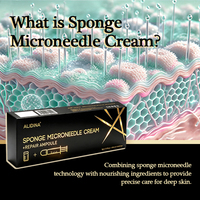 Crème à micro-aiguilles éponge pour usage domestique, crème de resurfaçage doux de la peau, affine les pores, améliore les marques d'acné, peau terne, stimule la régénération du collagène