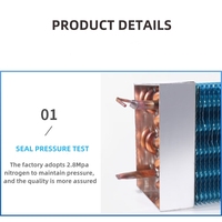 Evaporador de Gabinete Refrigerado con Tubo de Cobre y Aleta de Aluminio para Intercambiador de Calor de Gabinetes de Carne Fresca y Congeladores de Supermercado