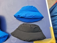 Chapeau de camping en toile de nylon imperméable unisexe pour l'hiver, ultraléger, chaud, imprimé animal, avec bouton, type bob