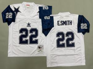 2526 Maillots rétro des Dallas Cowboys en gros de Chine # 22 E.Smith Maillots de football américains rétro, chemises de football vintage unisexes - Product Image 4
