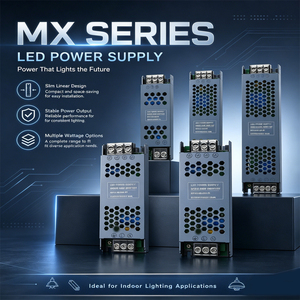 แหล่งจ่ายไฟสลับ MX ซีรีส์บางพิเศษ AC 180-264V อินพุต DC 12V/24V เอาต์พุตคู่60-400W แรงดันไฟฟ้าคงที่แถบไดรเวอร์ LED - Product Image 2