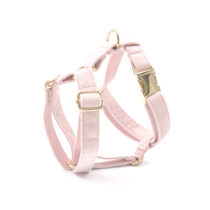 Collar de terciopelo rosa de <span class=keywords><strong>princesa</strong></span> para mascotas, Correa con lazo para perros con hebillas doradas, collar suave para cachorros - Product Image 5