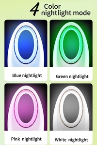 AC Motor Bladeless Air Cooling Fan 3-Speed Touch Control Oscillation 7.5H <b>Timer</b> 4-Color Night <b>Light</b> Remote Ultra Quiet Air Circu - Product Image 2