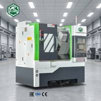 Torno CNC de Cama Inclinada de Alta Precisión CK46P-Y100 con Eje Y, Torreta de Fresado de 4 Ejes y Control Syntec