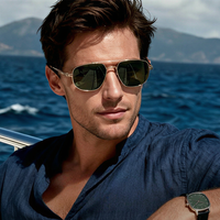 Lunettes de soleil de luxe pour hommes et femmes, montures classiques de créateur, verres en titane trempé de haute qualité, tendance, pour la conduite, vente en gros
