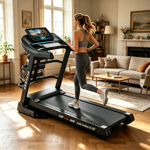 Tapis roulant pliable 4HP à inclinaison automatique avec zone <span class=keywords><strong>de</strong></span> course extra large, appareil <span class=keywords><strong>de</strong></span> fitness haut <span class=keywords><strong>de</strong></span> gamme pour la maison pour une <span class=keywords><strong>perte</strong></span> <span class=keywords><strong>de</strong></span> <span class=keywords><strong>poids</strong></span> efficace - Product Image 3