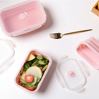 Moules en résine personnalisés Boîte à lunch lancheira pliable en silicone Coffre-fort pour micro-ondes et congélateur-Boîte à lunch Bento portable de grande capacité