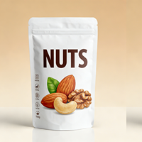 Sachets d'emballage en plastique recyclé pour noix de pécan, amandes et caramel au romarin, personnalisés en gros (OEM), type pochette verticale