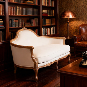 Antique Classic Wooden <strong>Arm</strong> Comer Sofa Upholstered Leisure <strong>Chair</strong> for Hotel Living Room Furniture - Product Image 3