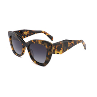 Lunettes de soleil rétro œil-de-chat polarisées, monture en acétate surdimensionnée de créateur, marque de luxe unique pour femme, idéales pour les vacances