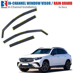 Déflecteurs de fenêtre intégrés pour Benz GLC - Pare-pluie et déflecteurs de vent compatibles avec toutes les voitures et SUV Benz - Product Image 1