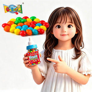 Caramelos Masticables Veganos con Sabor a Frutas Tipo Skittle-s en Botella de 35g para Distribución al por Mayor B2B - Product Image 3