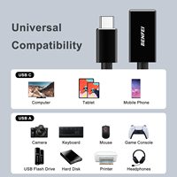 BENFEI Lot de 2 adaptateurs USB-C USB 3.0 OTG (Modèle 000262black-2p) Sortie CC 100 % compatible OEM Neuf État neuf Confidential