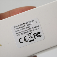 Mando a distancia Universal para puerta de garaje, 2 canales, 433 MHz, T6209
