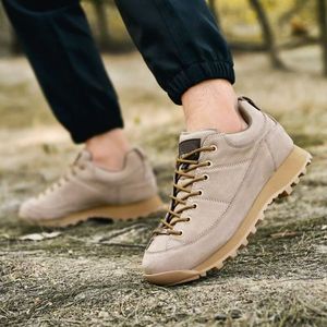 Zapatos de Senderismo Bajos de Estilo Italiano para Hombre, Botas de Trekking de Cuero Impermeables para Exteriores, Zapatillas Antideslizantes para Caminar - Product Image 1