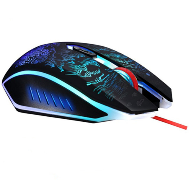 Guangbao T9 6-button Ergonomic Wired Optical USB Gaming Mouse RGB Backlight Stock Factory-direct Wholesale Drop Shipping