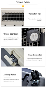 Iata quy định hãng hàng không được phê duyệt di động đi du lịch chó cũi lồng vật nuôi tàu sân bay nhựa lớn hàng không con chó Thùng - Product Image 3