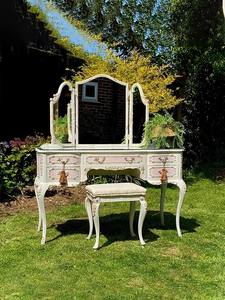 Meja rias furnitur Perancis-meja rias furnitur berwarna putih - Product Image 6