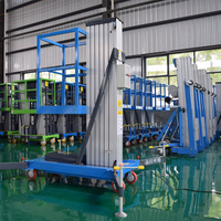 Plataforma Elevadora Eléctrica Móvil de Aluminio con Batería de 4m, 6m, 8m, 9m, 10m con Mesa Extensible para Uso en Interiores