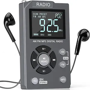 Saku AM FM Radio pribadi multi-fungsi Digital grosir kecil Digital MP3 musik Player