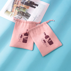 Bolsa de Franela con Cordón, Rectangular Rosa de 7x9cm, para Almacenamiento de Joyas, Bolsa Interior para Regalo con Opción de Impresión de Logotipo - Product Image 2
